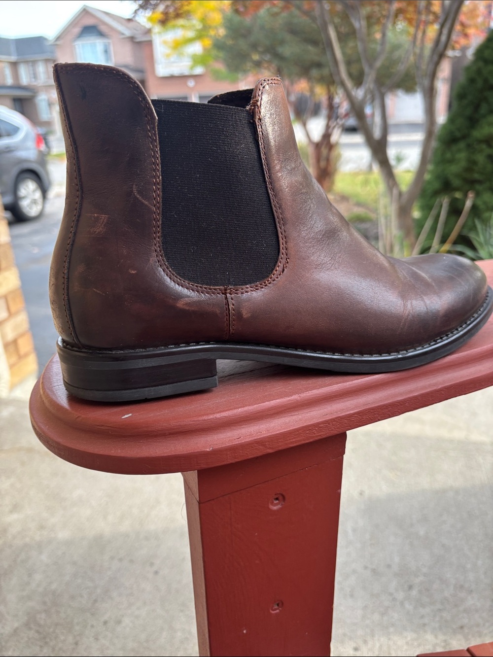 Women’s Chocolate Brown Leather Slip in Chelsea Boots by Brown’s